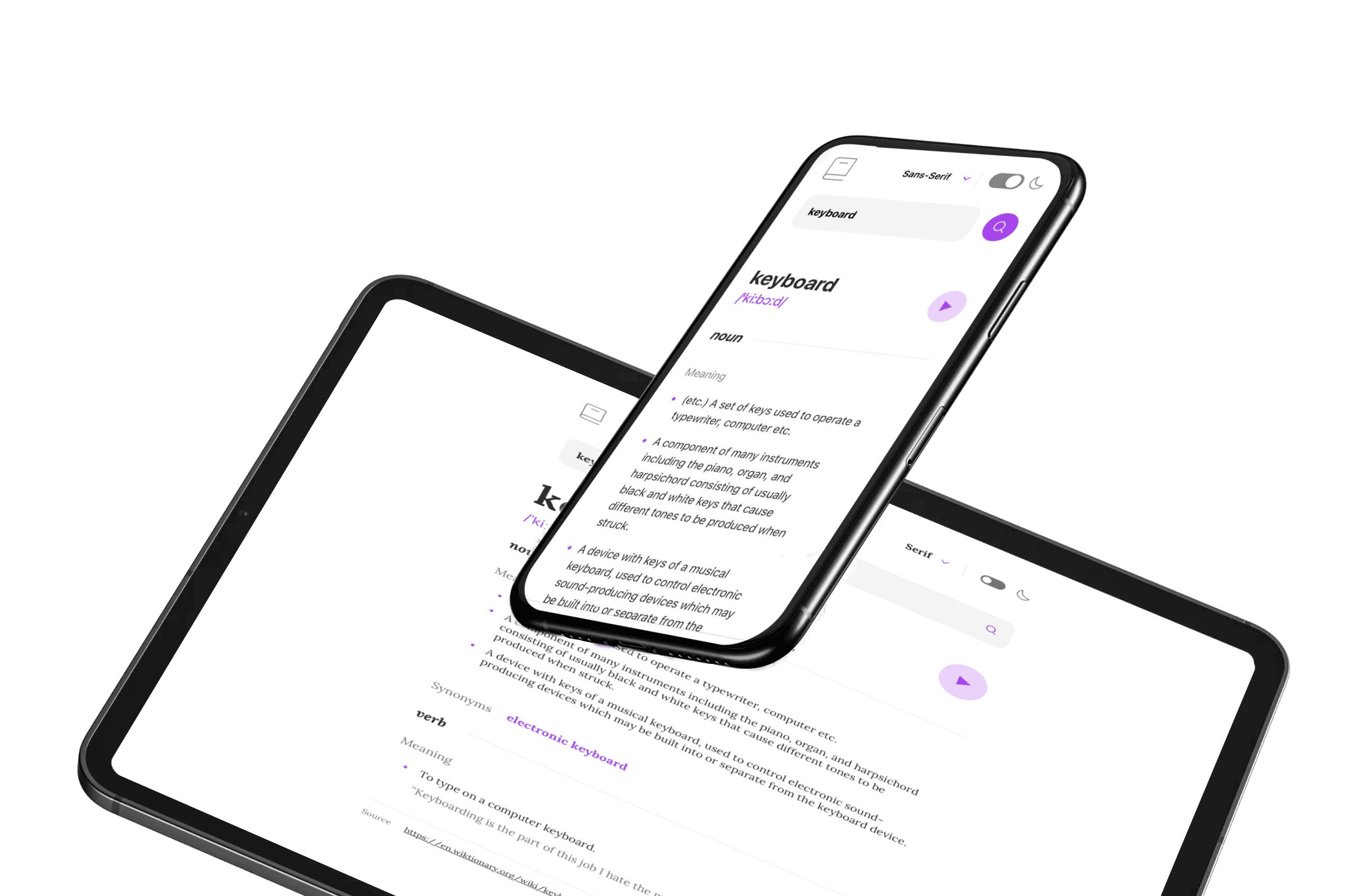Dictionary Web App Dashboard